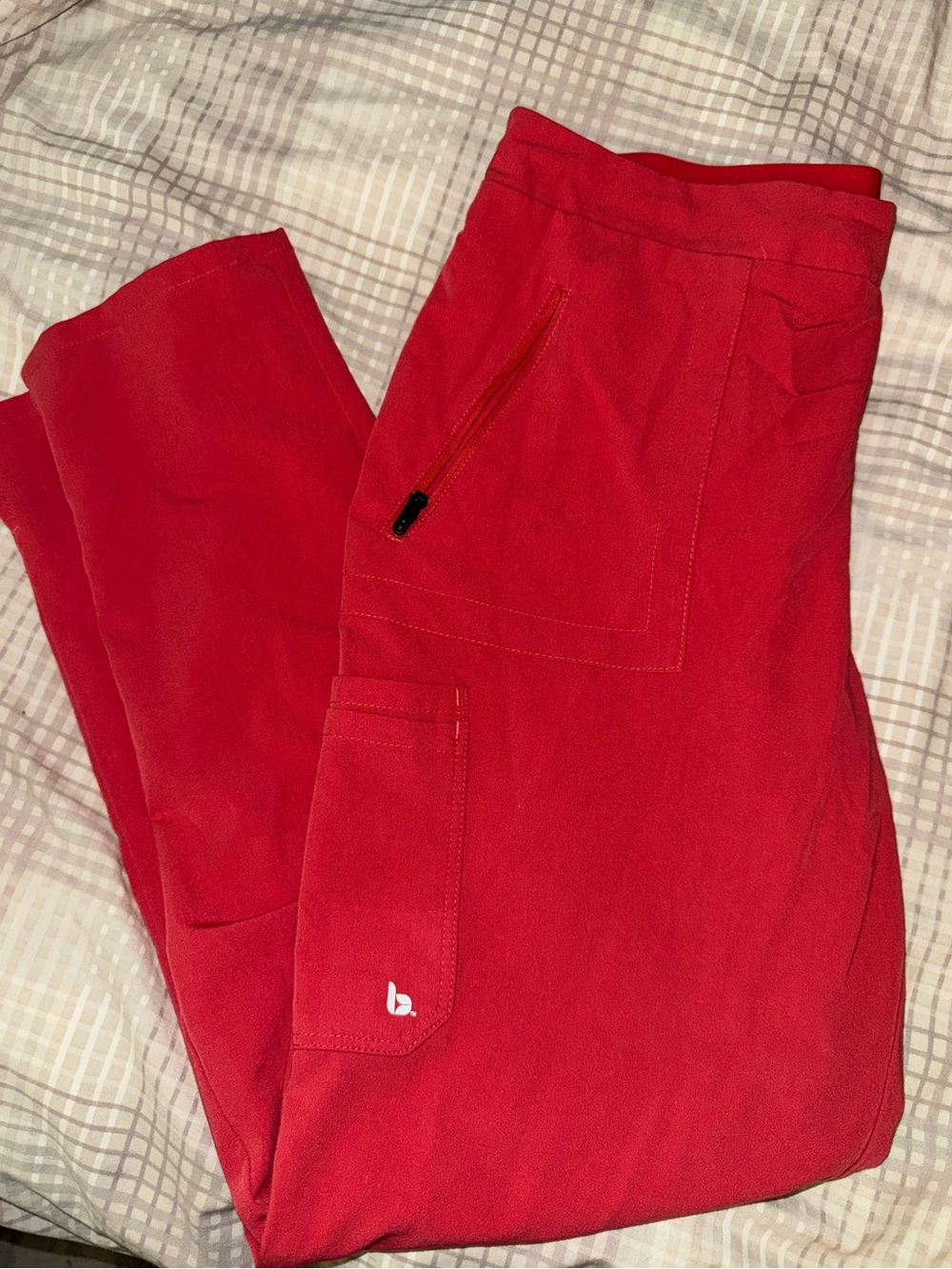 Barco Uniforms Red straight leg Scrub Pants with Zipper Pocket
